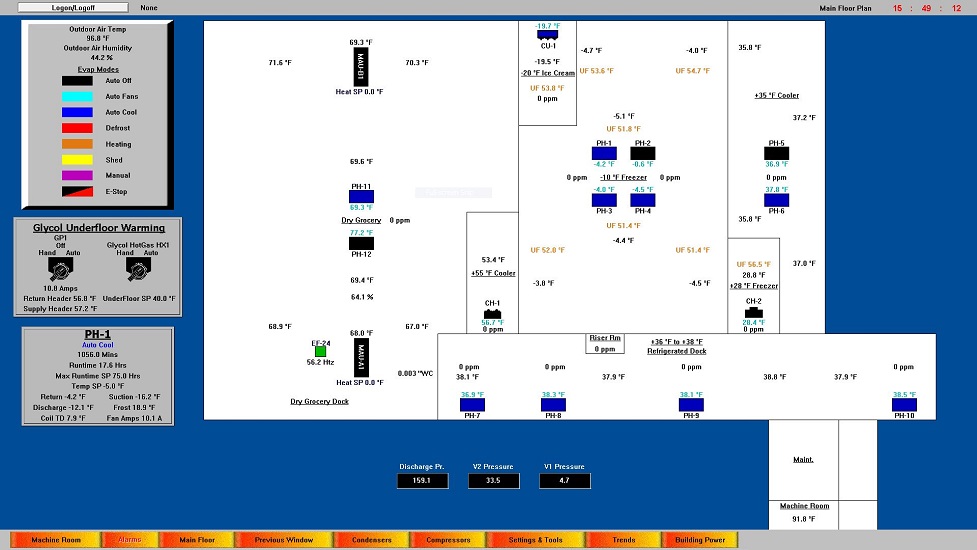 ICS Wonderware Main Floor Plan for Control System
